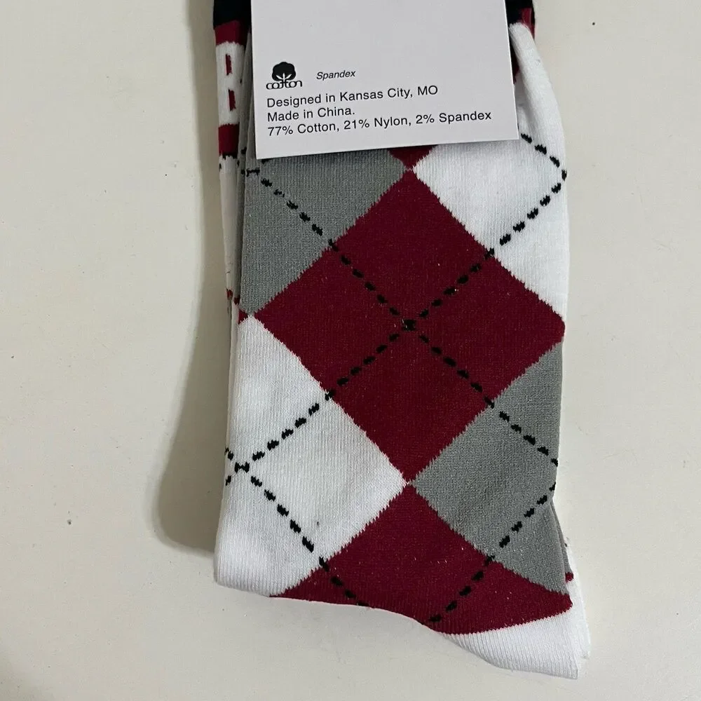 The University of Chicago Booth School of Business Argyle Dress Socks NWT